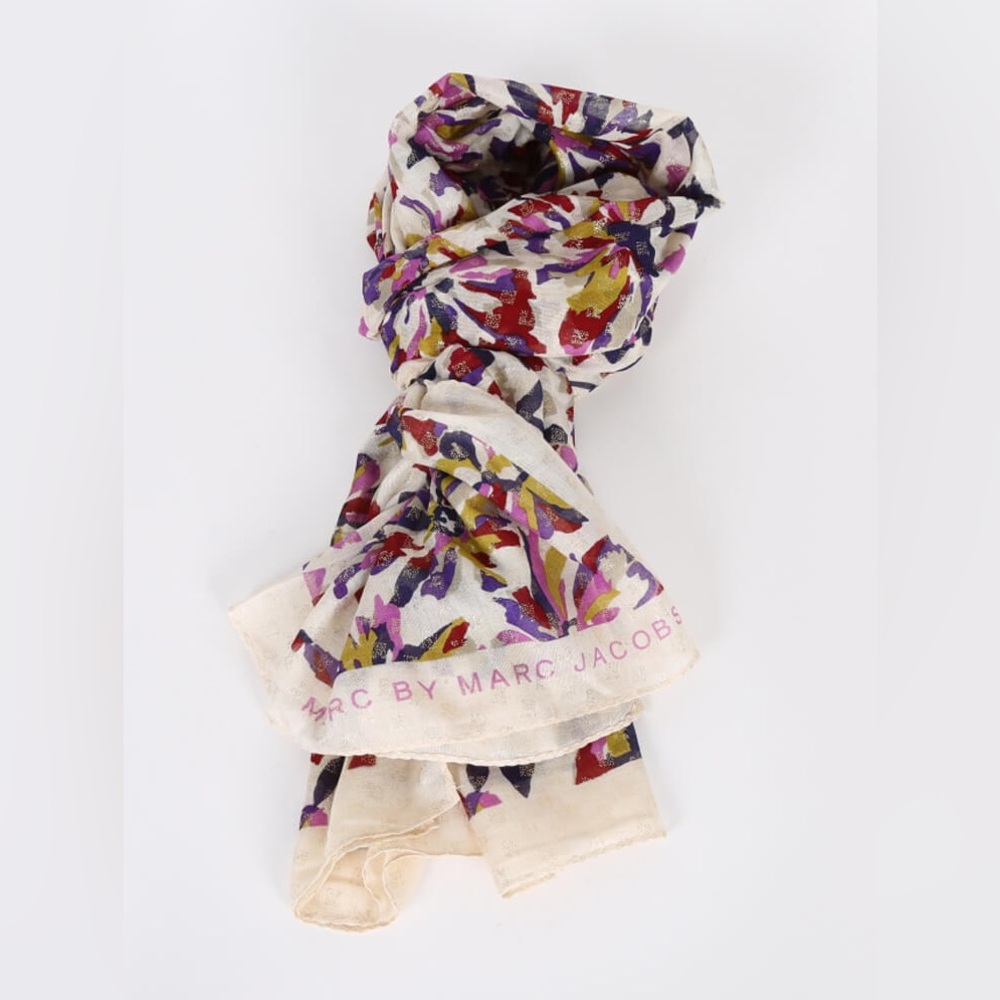 MARC by MARC JACOBS Metallic Colorful Flower Scarf